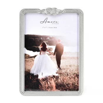 Amore Silver-Plated Infinity 3D Knot Frame - 5" x 7"