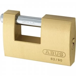 Abus 82 Series Monoblock Brass Shutter Padlock Keyed Alike 90mm Standard 8523