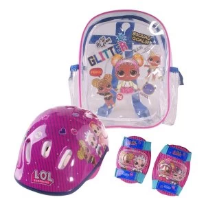 LOL Surprise - Childrens Helmet, Knee, Elbow Protection Set with Carry Bag, Girl, Ages Three Years and Above,...