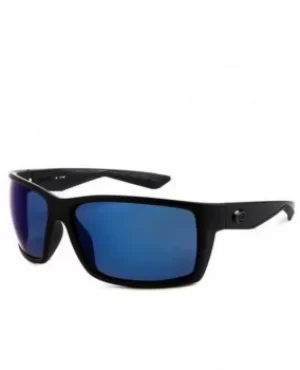 Costa Del Mar Reefton Blue Mirror Polarized Plastic Rectangular Unisex Sunglasses RFT 01 OBMP RFT 01 OBMP