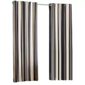 Riva Home Broadway Ringtop Curtains (66x72 (168x183cm)) (Black) - Black