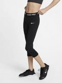 Nike Girls Pro Capri Leggings - Black, Size S, 8-10 Years, Women