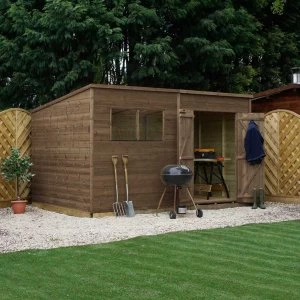 Mercia Pressure Treated Pent Shed - 12' x 5'