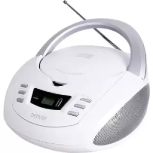 Denver TCU-211 Radio CD player FM AUX, USB, CD White