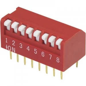 DIP switch Number of pins 8 Piano type TRU COMPONENTS DPR 08