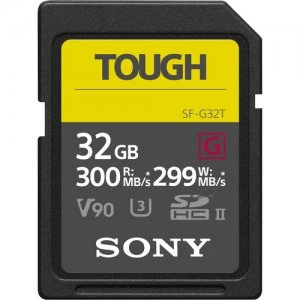 Sony 32GB 300MB/s SF-G Tough Series UHS-II SDHC Memory Card - SF-G32T