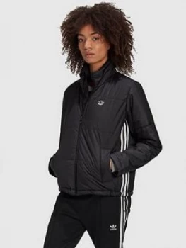 adidas Originals Short Quilted Jacket - Black, Size 8, Women