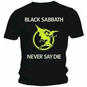Black Sabbath Never Say Die Black T Shirt: Small