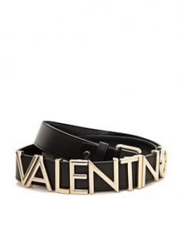 Valentino By Mario Valentino Thick Logo Belt - Black, Size S, Women