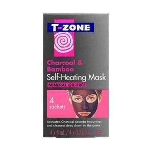 T-Zone Charcoal and Bamboo Self Heating Mask 4 x 8ml