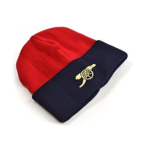 Arsenal Core Cannon Knitted Turn Up Hat Red Navy