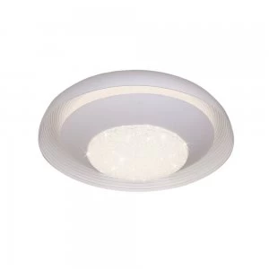 Flush Ceiling Light 36.5cm Round 12W LED 4000K, 960lm, White