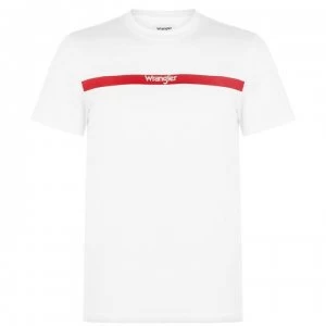 Wrangler Stripe Logo T-Shirt - Off white