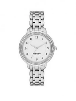 Kate Spade New York Kate Spade Mornings Silver Scalloped Oval Dial Stainless Steel Bracelet Ladies Watch