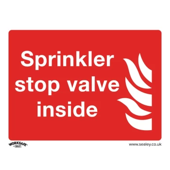 Safety Sign - Sprinkler Stop Valve - Self-Adhesive Vinyl