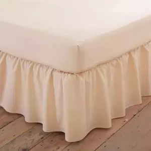 Poetry Plain Dye 144 Thread Count Combed Yarns Biscuit King size Platform Valance - Charlotte Thomas