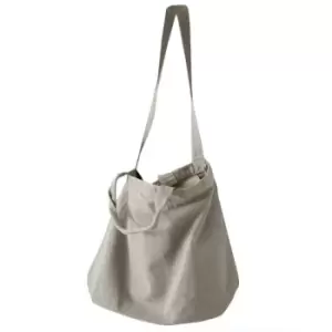 Zipped Canvas Shopper (One Size) (Mid Grey) - Bags By Jassz
