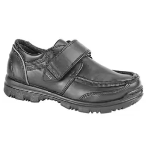 US Brass Boys Mark / Marvin Touch Fastening Boat Shoes (6 UK) (Black)