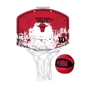 Wilson Nba Team Mini Hoop Chicago Bulls, Red, Unisex, Balls & Gear, WTBA1302CHI