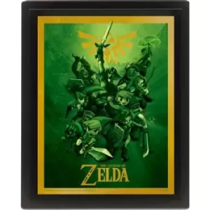 The Legend Zelda Link 3D Framed Lenticular Poster