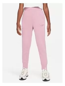Nike Older Girls Style Essentials Fleece Pants - Dark Pink Size S=8-10 Years