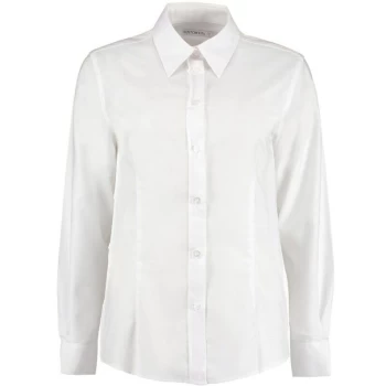 Kustom Kit - KK361 L/S White Ladies Oxford Shirt Size 8
