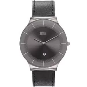 Grey And Black 'STORM XENU LEATHER GREY BLACK' Fashion Watch - 47476/GY/BK