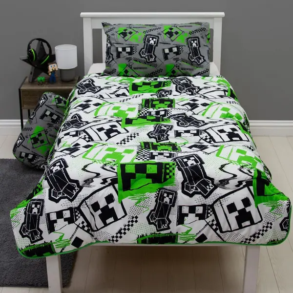 Minecraft 10.5 Tog Coverless Kids Bedding Set - Single