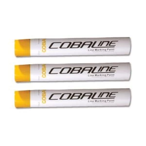Coba Cobaline CFC Free Fast Dry 750ml Marking Spray Paint Yellow Pack of 6