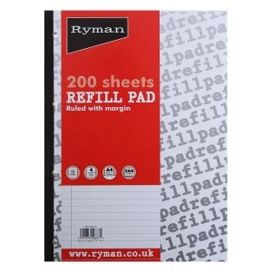 Ryman A4 Ruled Refill Pad - 200 Sheets