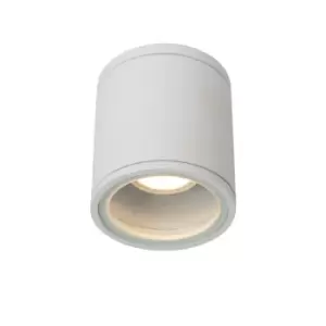 Lucide Aven Modern Surface Mounted Ceiling Spotlight Bathroom 9cm 1xGU10 IP65 White