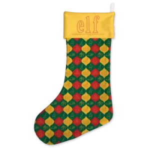 Elf Baubles Pattern Christmas Stocking