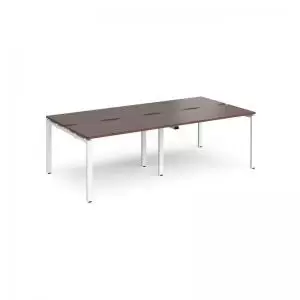 Adapt double back to back desks 2400mm x 1200mm - white frame and