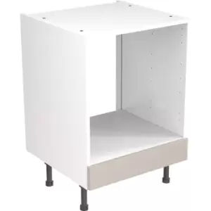 Kitchen Kit Flatpack J-Pull Kitchen Cabinet Base Oven Unit Ultra Matt 600mm in Light Grey MFC