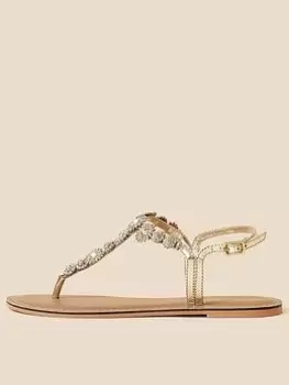Accessorize Rome Sparkle Sandals - Multi, Size 38, Women