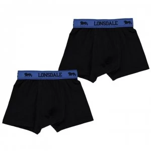Lonsdale 2 Pack Trunk Junior Boys - Black/Brt Blue