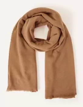 Accessorize Womens Brown Grace Super-Soft Blanket Scarf, Size: 100x180cm