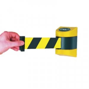 Slingsby VFM Black Yellow Wall Mounted RetracTable Barrier 4.6m 309834