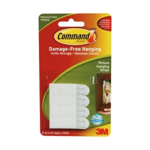3M Command Small Picture Strips - 4 Pack