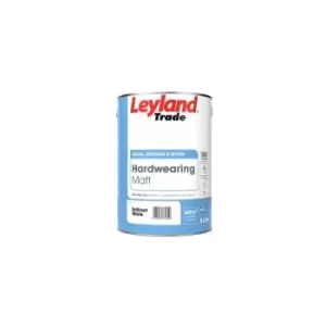 Leyland Trade Hard Wearing Matt Emulsion Paint, 5L, Brilliant White