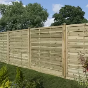 Rowlinson Gresty Fence Panel 6' x 4' - 120cm (h) x 180cm (w) x 4cm (d) (3 Pack) in Natural Timber