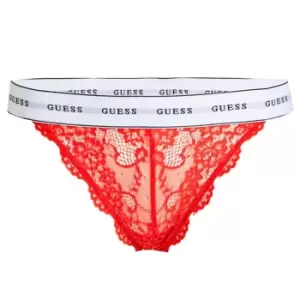 Guess Guess Flower Lace Brazilian Briefs - Red