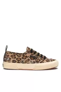 2750 Ripped Leopard Canvas Trainers