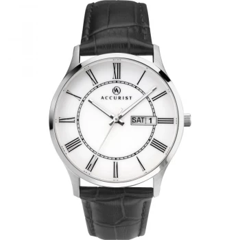 White And Black 'Accurist Strap' Watch - 7236 - multicoloured