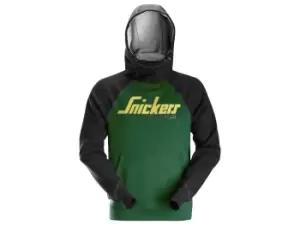 Snickers 28893904005 Logo Hoodie Forest Green/Black M