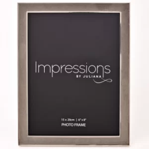Impressions Grey Velvet Photo Frame 6" x 8"