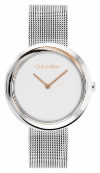 Calvin Klein 25200011 Silver Dial Stainless Steel Mesh Watch