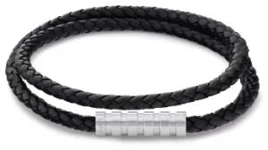 Calvin Klein 35000093 Black Leather Wraparound Style Jewellery