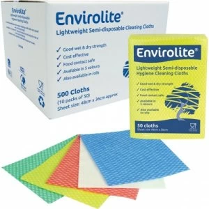 Envirolite Folded Cleaning Cloth Large (48x36cm) Blue PK50