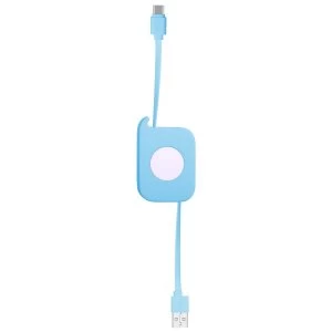 Momax Easy Link Type-C Retractable Cable (0.8m) DTR1B - Blue